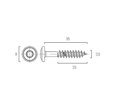 schéma vis inox