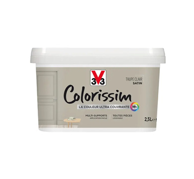 pot de peinture taupe clair satin v33