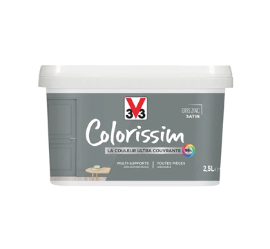 pot de peinture gris zinc satin v33
