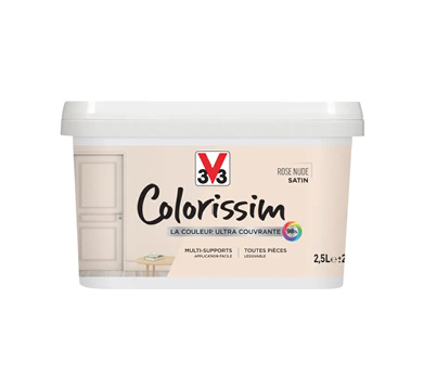 pot de peinture rose nude satin v33