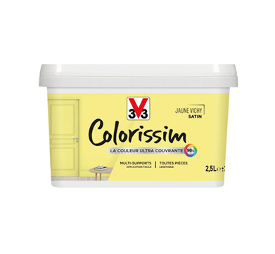 pot de peinture jaune vichy satin v33