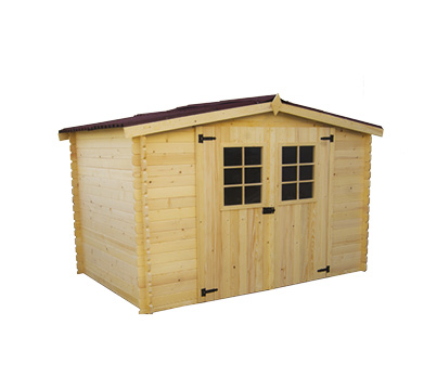 Abri de Jardin Bois Massif, 4,59 m², 2,80 x 1,64 M - Chrétien