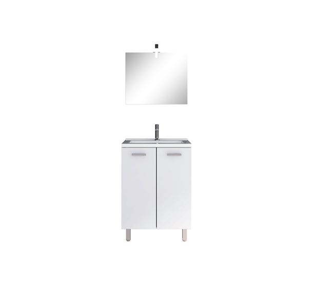 MEUBLE SALLE DE BAIN MILI SP5756S BLANC MIROIR LED 60x46x48CM