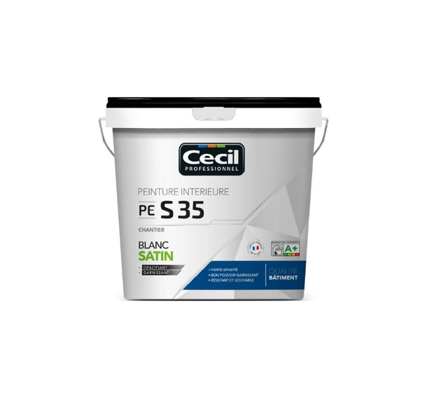 pot de peinture chantier blanc satin cecil