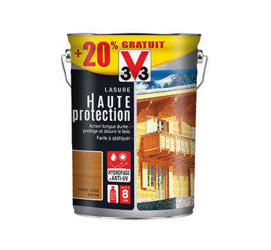 pot de lasure haute protection chêne doré v33