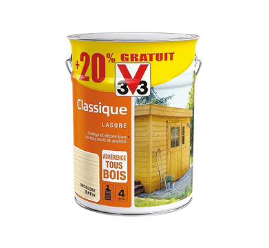 pot de lasure bois classique incolore v33