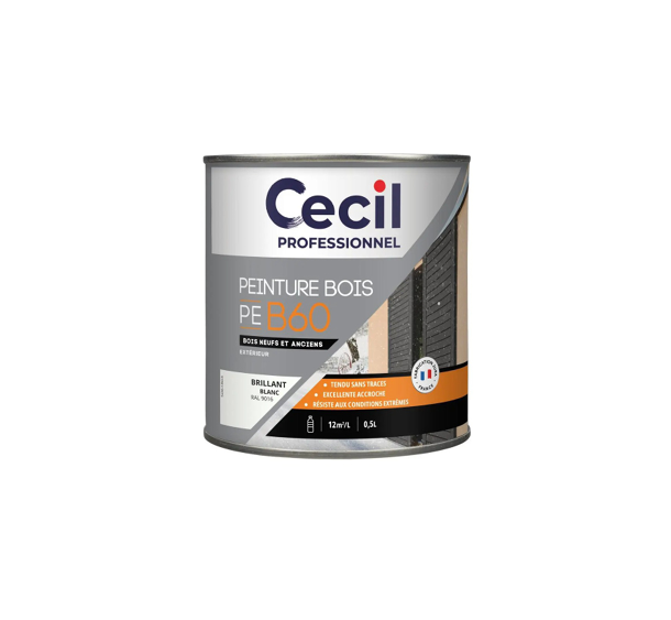 pot de peinture bois blanc brillant cecil