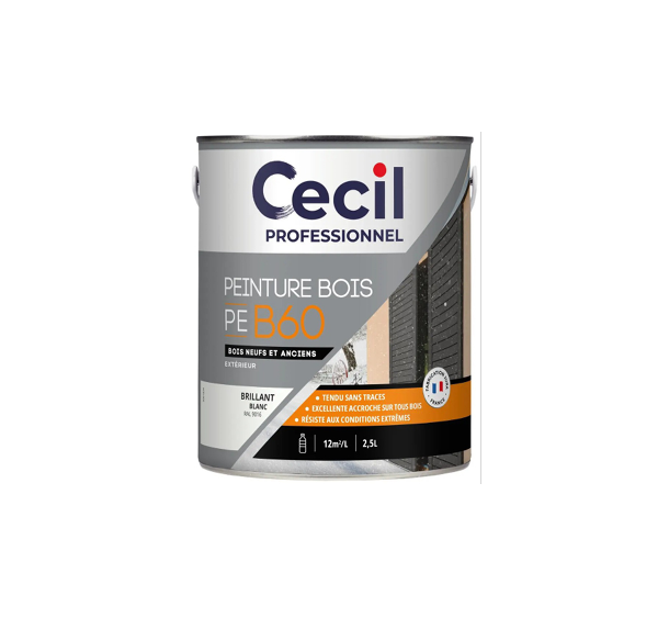 pot de peinture bois blanc brillant cecil