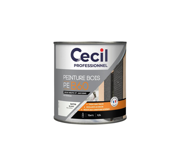 pot de peinture bois blanc satin cecil