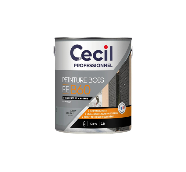 pot de peinture bois gris galet cecil