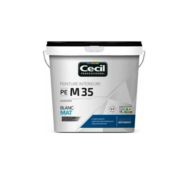 pot de peinture chantier blanc mat cecil