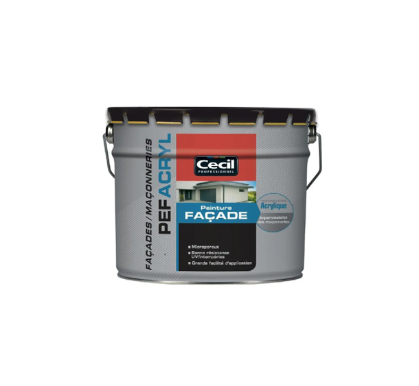 pot de peinture façade acrylique blanc mat cecil