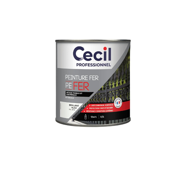 pot de peinture fer blanc brillant cecil