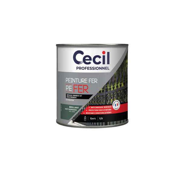 pot de peinture fer vert normand cecil