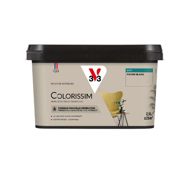 pot de peinture poivre blanc v33