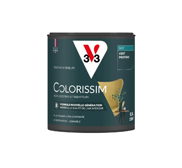 pot de peinture vert profond v33