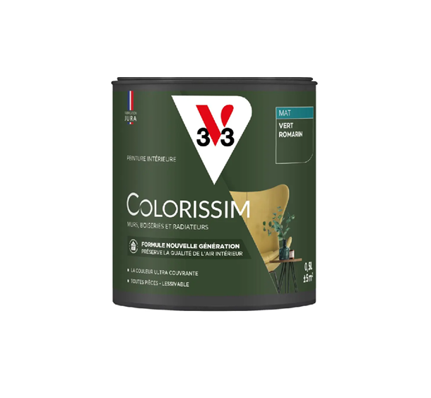 pot de peinture vert romarin v33