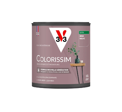 pot de peinture brun mauve v33