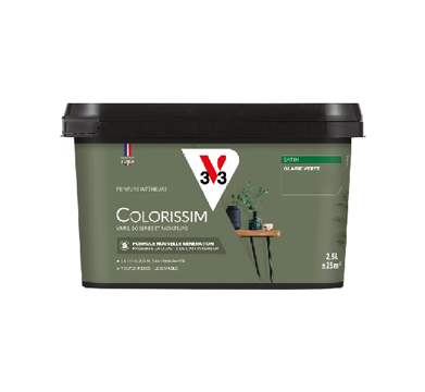 pot de peinture glaise verte v33