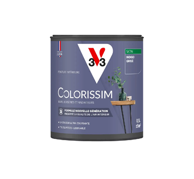 pot de peinture indigo grisé v33