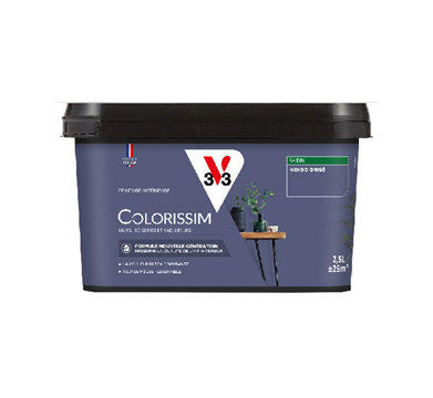 pot de peinture indigo grisé v33