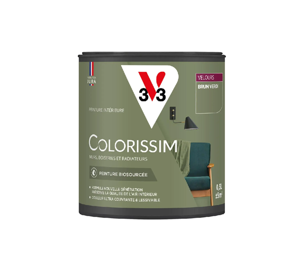 pot de peinture brun verdi v33