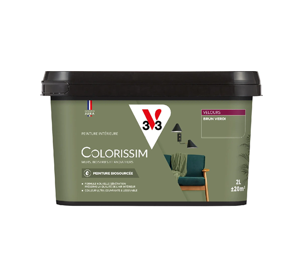 pot de peinture brun verdi v33