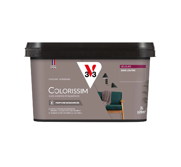 pot de peinture gris loutre v33
