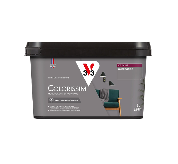 pot de peinture ombre grise v33