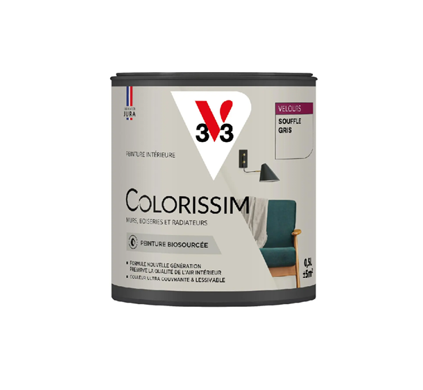 pot de peinture souffle gris v33