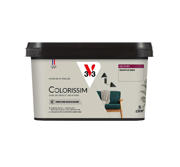 pot de peinture souffle gris v33