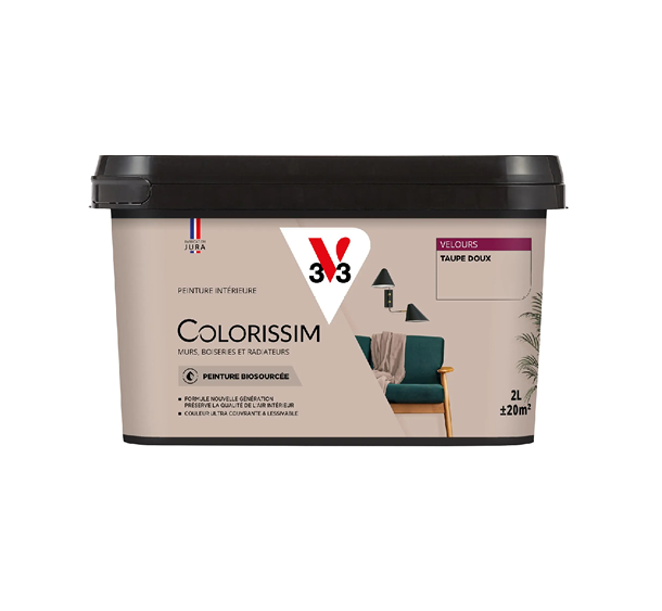 pot de peinture taupe doux v33