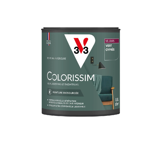 pot de peinture vert cyprès v33
