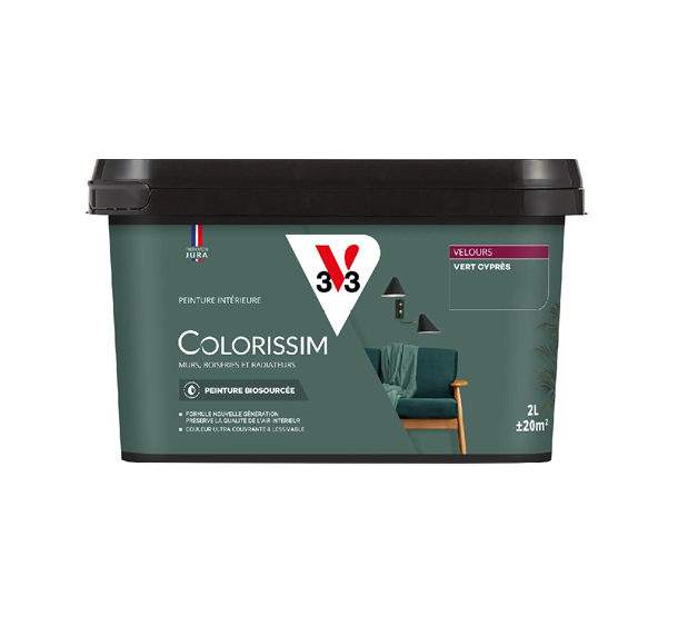 pot de peinture vert cyprès v33
