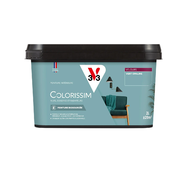 pot de peinture vert opaline v33