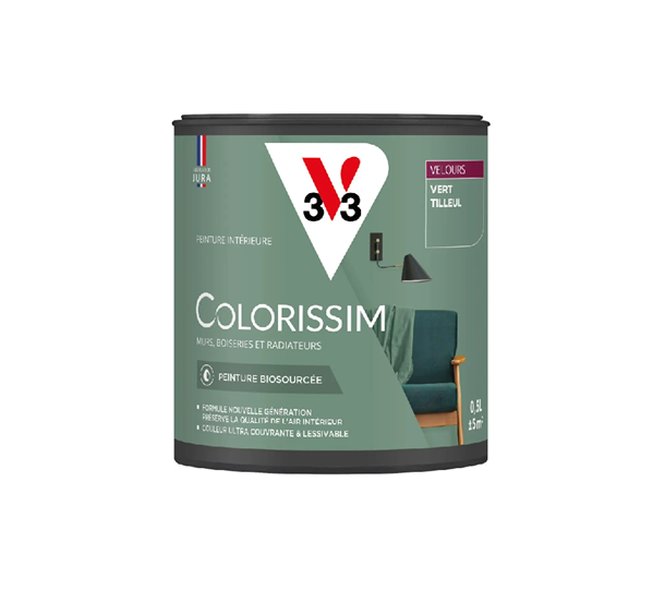 pot de peinture vert tilleul v33