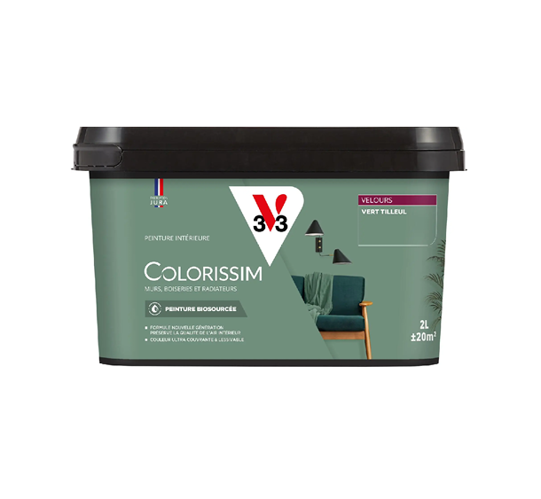 pot de peinture vert