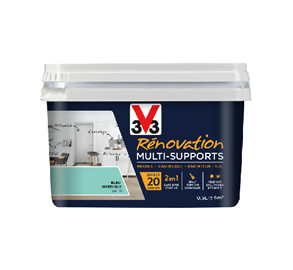 pot de peinture rénovation bleu nordique v33