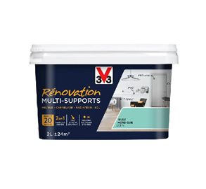 pot de peinture rénovation bleu nordique v33