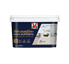 pot de peinture rénovation gris porcelaine v33