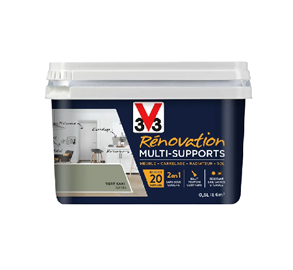 pot de peinture rénovation vert kaki v33