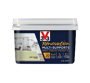pot de peinture rénovation vert mousse v33