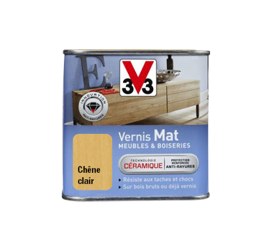 pot vernis mat chêne clair v33