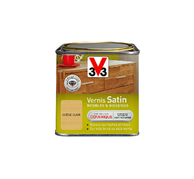 pot vernis satin chêne clair v33