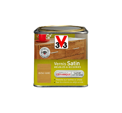 pot vernis satin chêne doré v33